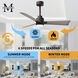 Atlas Alessandra - LK 72 inch Textured Bronze with Gray Ash Tone Blades Transitional Ceiling Fan